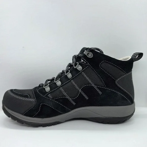 Dansko Paxton Black Suede Waterproof Hiking Boots Women's 40 / 9.5-10 Vibram - Picture 6 of 12